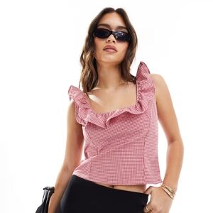 ASOS DESIGN Square Neck Frill Top